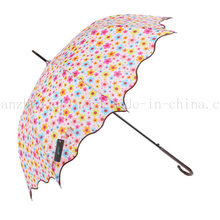 Parapluie de soleil de parasol de plage de dentelle extérieure droite de mode d&#39;OEM